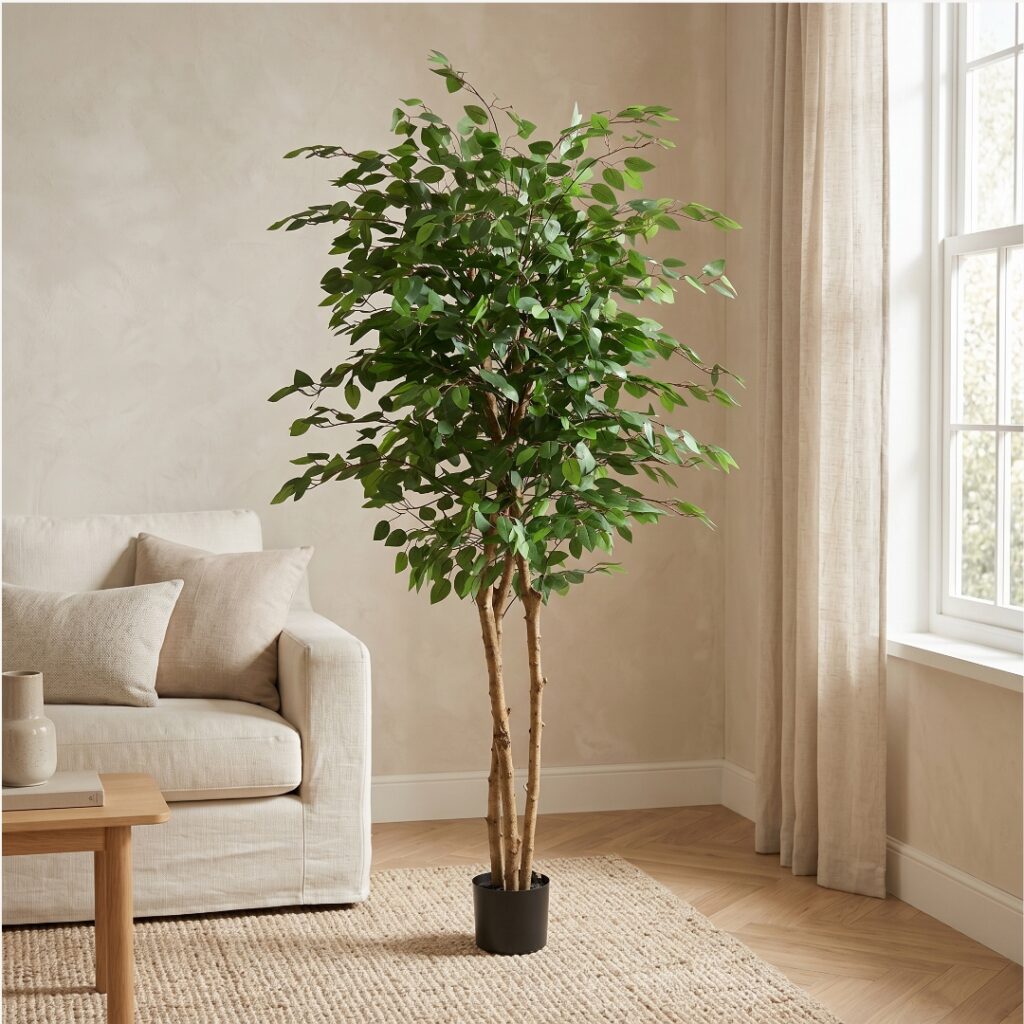 Umělý Ficus Zelený 160 cm - produktová galerie